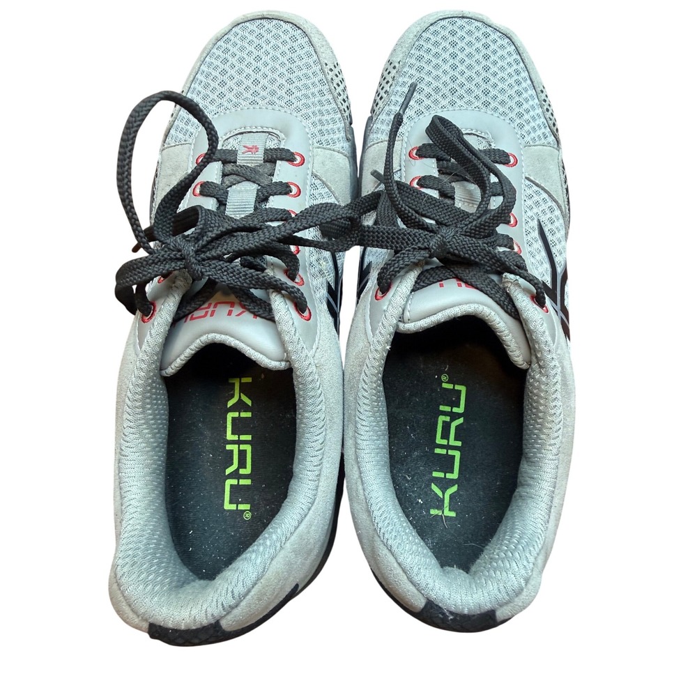 Kuru Quantum Mens 9.5 Grey Red Mesh Suede Walking Fitness Shoes‎ 10130395 - Picture 10 of 11